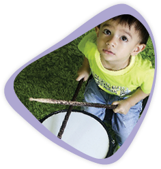 Kid on drum